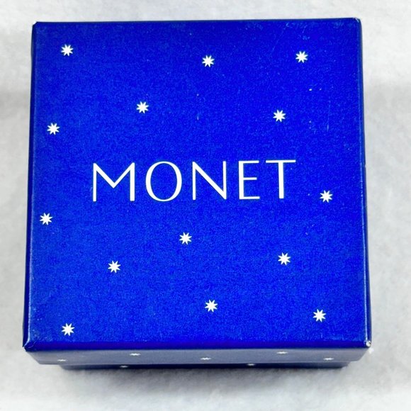 Vintage 1990s Monet Christmas Tree Brooch - NOS with Box - Picture 5 of 5